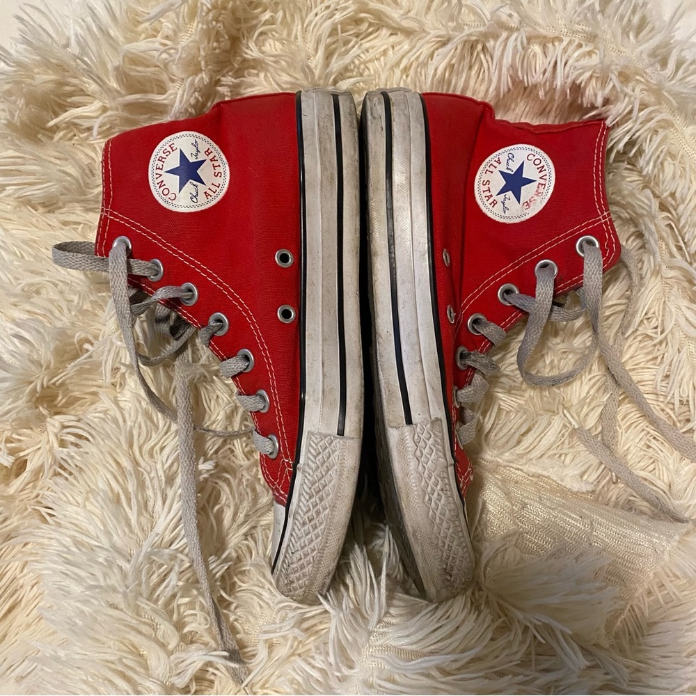 Red High Top Chuck Taylor Converse